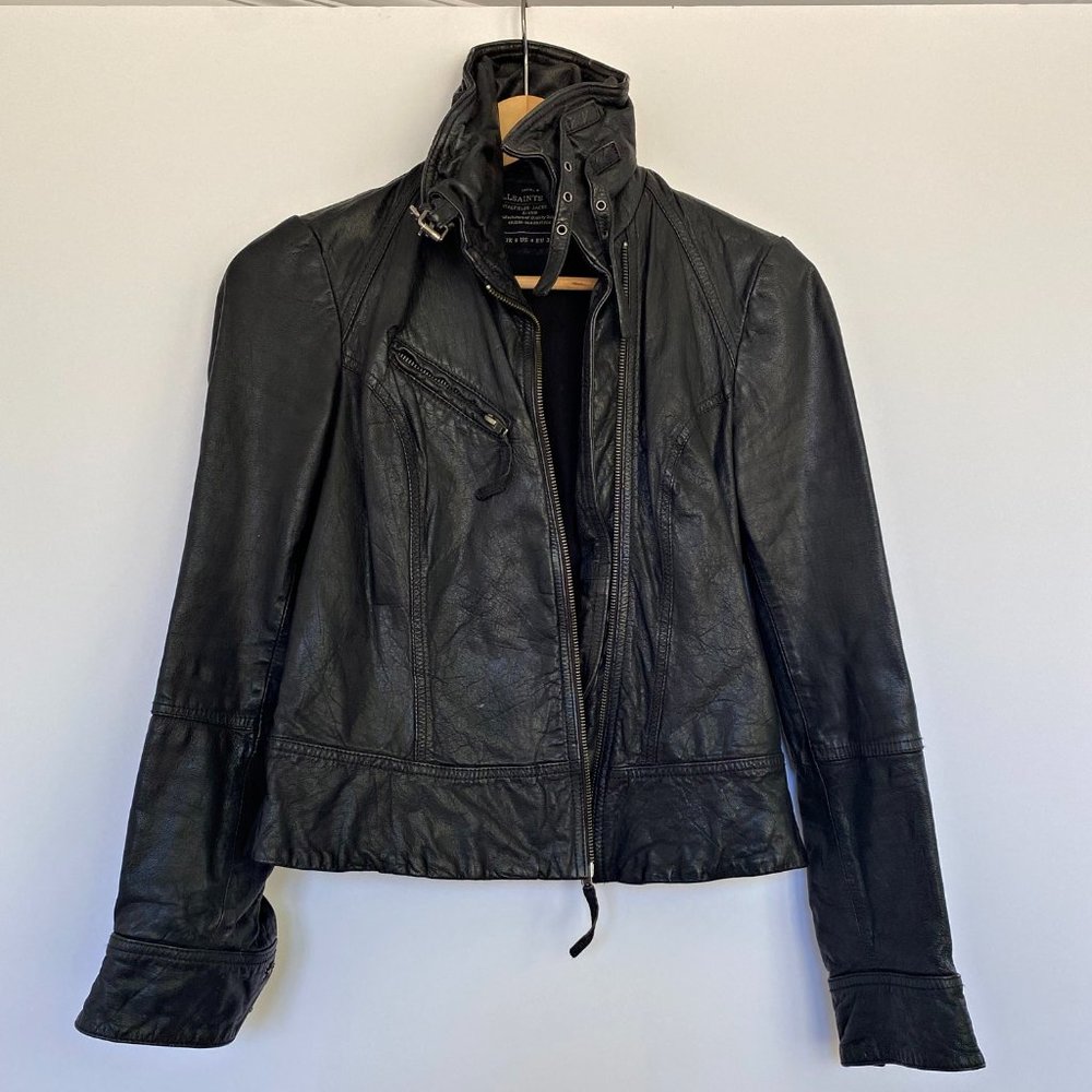 All Saints Black Leather Jacket